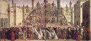 Gentile Bellini St.Mark Preaching in Alexandria oil on canvas